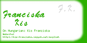 franciska kis business card